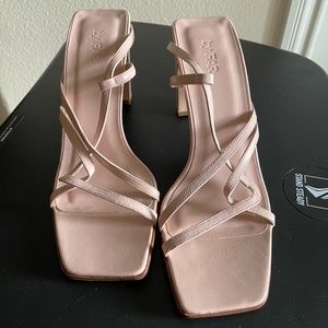 New BY FAR Carrie Leather Slingback Sandals